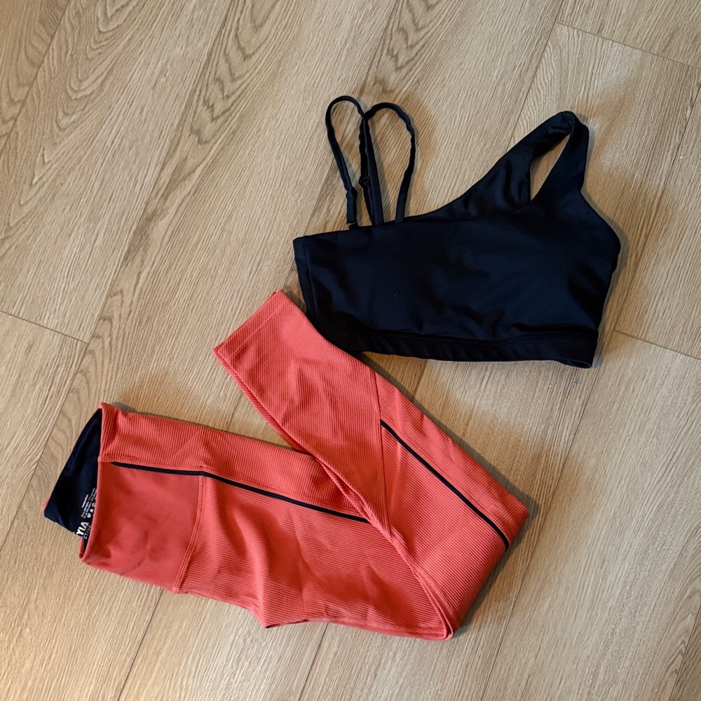 Orange Zyia Leggings & sports bra